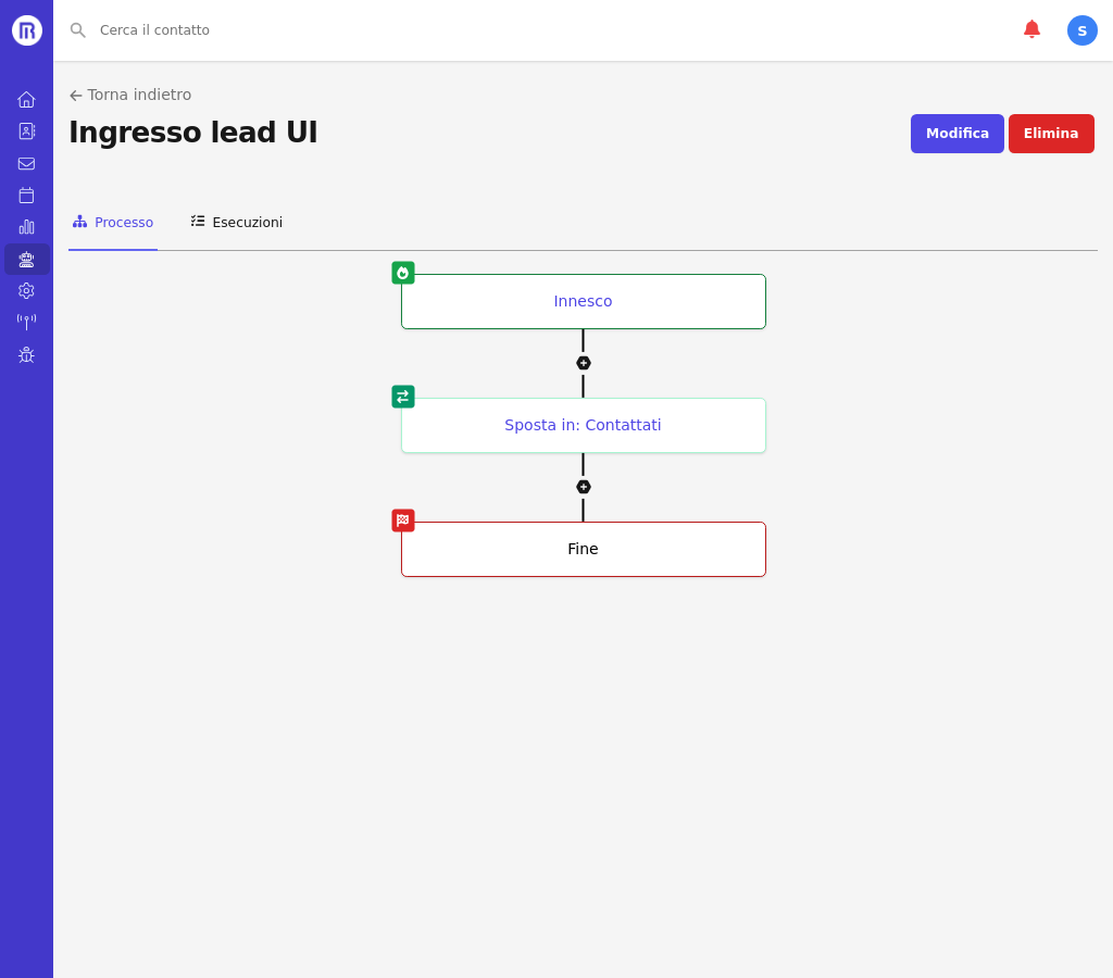 Processo della colonna con step di spostamento tra colonne
