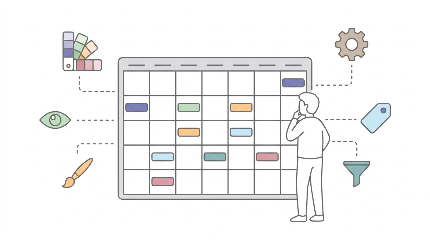 Nuova funzionalità: Personalizzazione dei calendari con colori distintivi