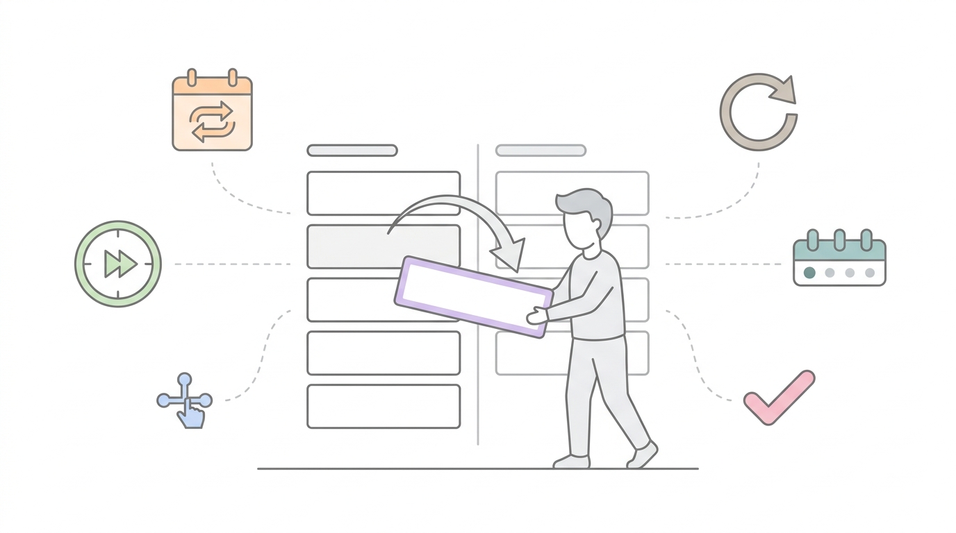 Nuova funzionalità: rischedulazione veloce delle attività